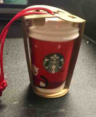 Starbucks Ceramic Ornament To Go Coffee Mug 2011 NIP 2.75” Tall - Sold on eBay Nov, 20th 2018 for $4.00