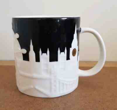 Starbucks Collectors Series 2011 London Big Ben Black & White Relief Coffee Mug - Sold on eBay Nov, 20th 2018 for $30.00
