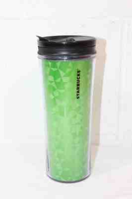 Starbucks Green Geometric Holographic 16 oz Tumbler w/ Flip Lid BPA Free 2011  - Sold on eBay Nov, 19th 2018 for $7.25