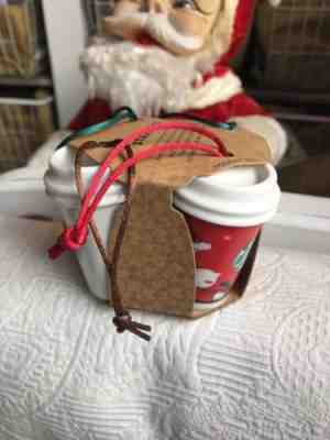 NOS 2011 Set of Starbucks Four Pack Coffee Cup Christmas Ornaments  - Sold on eBay Nov, 18th 2018 for $14.99