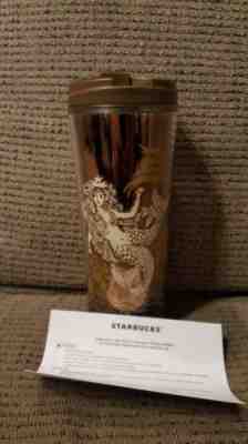 2011 Starbucks 16 oz Tumbler Travel Mug Coffee Siren Anniversary Mermaid BROWN - Sold on eBay Nov, 18th 2018 for $16.40