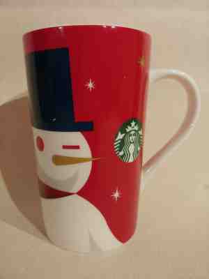 Starbucks Christmas Coffee Mug Cup Snowman Snow Man Red Frosty 2012 Mermaid - Sold on eBay Nov, 21st 2018 for $14.95