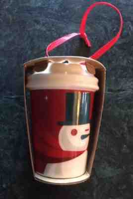 Starbucks Christmas Tree Holiday Ornament Winking Snowman Ltd Ed 2012 To-Go Cup - Sold on eBay Nov, 20th 2018 for $14.99