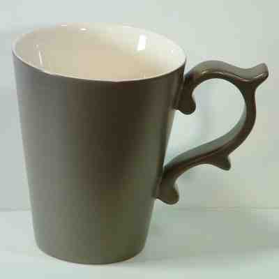 Starbucks Tazo Tea Mug Gray Rococo Style 2012 Matte Finish White Inside - Sold on eBay Nov, 20th 2018 for $39.00
