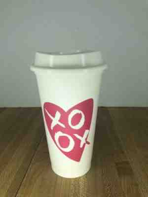 Starbucks Reusable Cup Valentines Day- Heart Xoxo cup DISCONTINUED 2012 - Sold on eBay Nov, 18th 2018 for $5.00