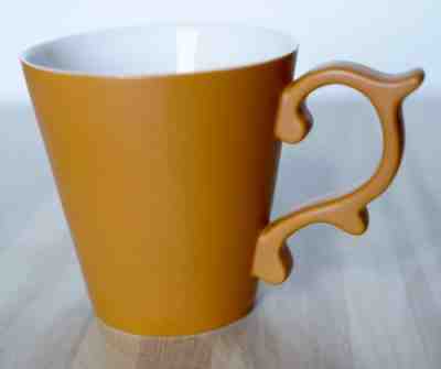2012 Starbucks Teavana Rococo Scroll Handle TAZO Tea Coffee Mug Burnt Orange - Sold on eBay Nov, 18th 2018 for $19.99