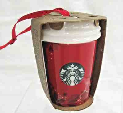 Starbucks Coffee Red To Go Cup Mug Ceramic Christmas Ornament 2013 New - Sold on eBay Nov, 23rd 2018 for $11.99