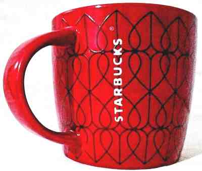 2013 Valentine Starbucks Red Heart Mug 14oz Big Coffee Cup Intertwined Oversized - Sold on eBay Nov, 23rd 2018 for $20.00