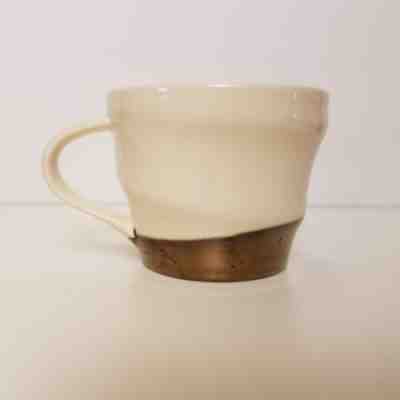 Starbucks Mug 2013 Hand Dipped Bronze Bottom Ceramic Cream Coffee Cup 12oz  - Sold on eBay Nov, 22nd 2018 for $12.99