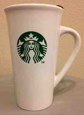 Starbucks Coffee Mug Cup White Ceramic Travel Tall 2013 16oz With Drink Lid Logo - Sold on eBay Nov, 22nd 2018 for $5.80