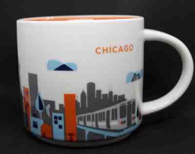 Starbucks Chicago IL You Are Here Collection 2013 Mug STARBUCKS Coffee Tea 14 oz - Sold on eBay Nov, 22nd 2018 for $20.00