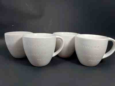Starbucks Espresso Cups Set of 4 Mini Coffee Mug 3 oz White Every Sip 2013 - Sold on eBay Nov, 21st 2018 for $34.99