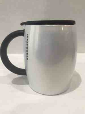 Starbucks 2013 White Pearl, Stainless Steel Barrel Mug, 14oz  Travel Cup  - Sold on eBay Nov, 21st 2018 for $15.00