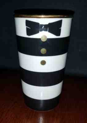 STARBUCKS  Alice and Olivia 2013 12 oz Travel Mug Tuxedo Double Wall Tumbler  - Sold on eBay Nov, 21st 2018 for $15.00