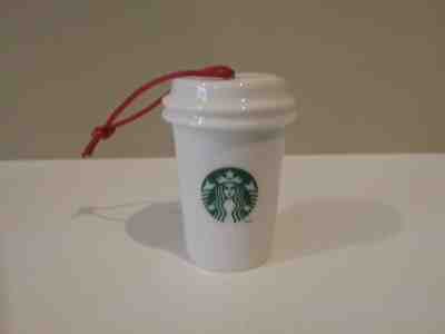  Starbucks 2014 Holiday White Ceramic To Go Mermaid Siren Logo Cup Ornament EUC - Sold on eBay Nov, 22nd 2018 for $5.00