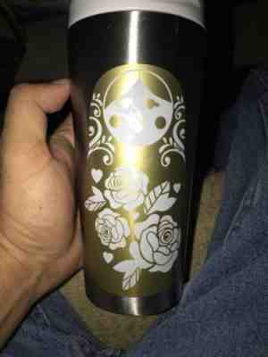 Starbucks Stainless Steel Russian Doll Tumbler Gold 2014 Ltd Edition 16 oz Dot - Sold on eBay Nov, 20th 2018 for $9.25