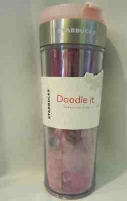 New ~ Starbucks 2014 Spring Sakura "Doodle it." Series - Tumbler / Travel Mug - Sold on eBay Nov, 19th 2018 for $9.99