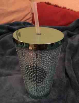 STARBUCKS 2014 Green Hobnail  Cold Cup 16 Oz Travel Tumbler & Straw - EUC - Sold on eBay Nov, 19th 2018 for $10.00