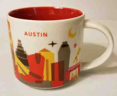 14oz Starbucks 2015 Austin Texas You Are Here collection Coffee Mug Cup YAH  - Sold on eBay Nov, 23rd 2018 for $14.98