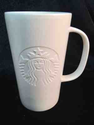 Rare 2015 Starbucks Coffee Mug Cup Embossed Siren Mermaid Logo White 16 oz-New - Sold on eBay Nov, 23rd 2018 for $15.95