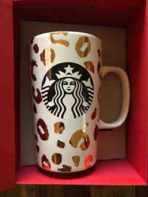 2015 Starbucks Dot Collection Leopard Print Mug 16 oz. Grande - Sold on eBay Nov, 22nd 2018 for $10.50