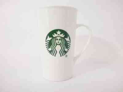 Starbucks Green White Siren Mermaid Logo 2015 Tall White Ceramic Coffee Mug 16oz - Sold on eBay Nov, 22nd 2018 for $14.00