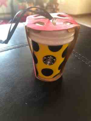 Starbucks Holiday Christmas Ornament Yellow Citron Polka Dots 2015 - Sold on eBay Nov, 21st 2018 for $5.50