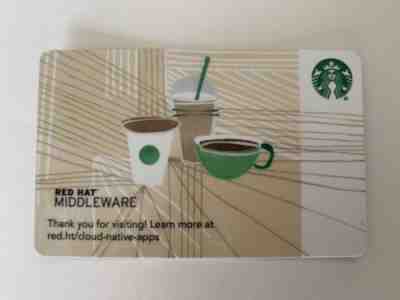Starbucks Corporate Gift Card $0 Red Hat Middleware Cloud 2015 6153 Rare VHTF - Sold on eBay Nov, 21st 2018 for $4.99