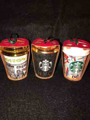3 X Starbucks Ornament Lot 2015 Christmas NY/DC/Boston Brand New!! - Sold on eBay Nov, 20th 2018 for $20.99
