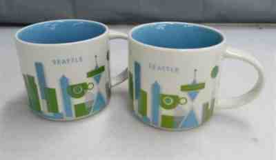 Lot of 2x Collectible Starbucks Mugs; You Are Here Seattle 2015  - Sold on eBay Nov, 20th 2018 for $13.50