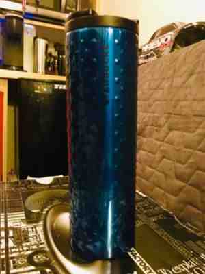 Starbucks Blue Stainless Steel Tumbler Travel 16 Oz 2015 - Sold on eBay Nov, 20th 2018 for $14.00