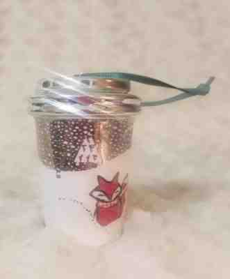 2016 Starbucks Red Fox Silver Cup Christmas Holiday Ornament  - Sold on eBay Nov, 22nd 2018 for $13.99