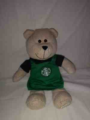 Starbucks Teddy Bear 2016 Green Apron Bearista Boy Barista  10 inch - Sold on eBay Nov, 22nd 2018 for $10.77
