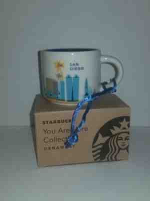 Starbucks San Diego 2016 MIC You Are Here YAH Demitasse Ornament In Box with SKU - Sold on eBay Nov, 21st 2018 for $17.24