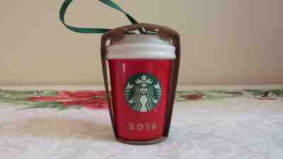 STARBUCKS 2016 RED GLASS CUP ORNAMENT - Sold on eBay Nov, 21st 2018 for $4.50