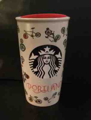 NEW! Starbucks 2016 Portland City Ceramic Traveler Cup Mug Tumbler - Sold on eBay Nov, 21st 2018 for $39.95