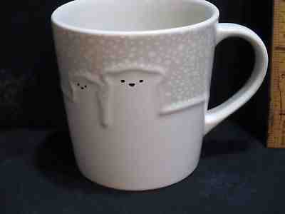 2016 STARBUCKS WHITE POLAR BEAR HOLIDAY 12oz. COFFEE MUG CUP Embossed - Sold on eBay Nov, 21st 2018 for $18.99