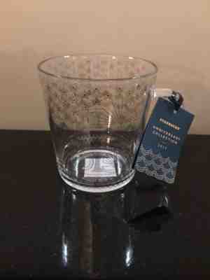 Starbucks 2017 Anniversary Collection Gold Scales Clear Glass Mug Cup 14 fl oz  - Sold on eBay Nov, 23rd 2018 for $15.75