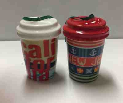 Starbucks Ornaments California & New Jersey Set Of 2 Holiday 2017 NEW - Sold on eBay Nov, 22nd 2018 for $30.00