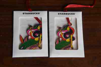 Starbucks 2017 Enamel Mermaid Christmas Ornament Set/Lot Of 2 NEW! Siren - Sold on eBay Nov, 20th 2018 for $12.22