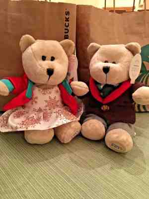 2017 NWT Starbucks Christmas Bearista Bears Boy & Girl 135 & 136 USA limited ed - Sold on eBay Nov, 19th 2018 for $64.99