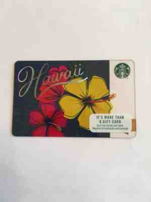 STARBUCKS   ( 1) HAWAII. "Hibiscus”  2017. GIFT CARD - with white diamond mark - Sold on eBay Nov, 19th 2018 for $5.00