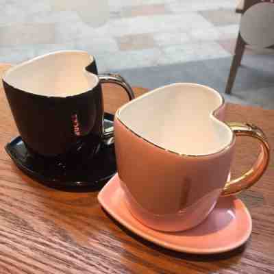 Starbucks China 2017 Valentines's Day Deeply Love Mug Set 12oz Pink Or Black One - Sold on eBay Nov, 19th 2018 for $35.00