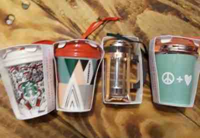 Starbucks Christmas Ornament Holiday 2017, Lot Of 4 Ornaments - Sold on eBay Nov, 19th 2018 for $19.99