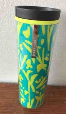 New Starbucks Spring 2017 Crosby Yellow Floral Tumbler 16oz coffee Mug Traveler - Sold on eBay Nov, 18th 2018 for $15.01