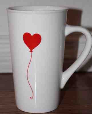 2017 Starbucks 16 Oz. Tall Heart Balloon Coffee Tea Mug  - Sold on eBay Nov, 18th 2018 for $19.99