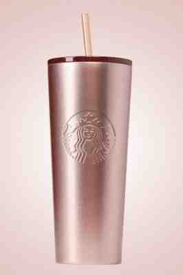 New Starbucks 2018 Holiday ROSE GOLD Travel Tumbler! Stainless Steel 24 ounces - Sold on eBay Nov, 23rd 2018 for $39.95