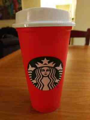 Starbucks Coffee Reusable 16oz Red Cup XMAS Christmas Holiday 2018 Rare Limited  - Sold on eBay Nov, 22nd 2018 for $3.75