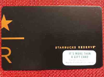 NEW STARBUCKS RESERVE 2018 US GIFT CARD EXTREMELY LIMITED - Sold on eBay Nov, 22nd 2018 for $4.99