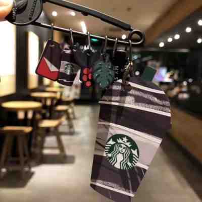 New Starbucks 2018 China Frappuccino Die Cut Black MSR Card Pin covered - Sold on eBay Nov, 22nd 2018 for $22.99
